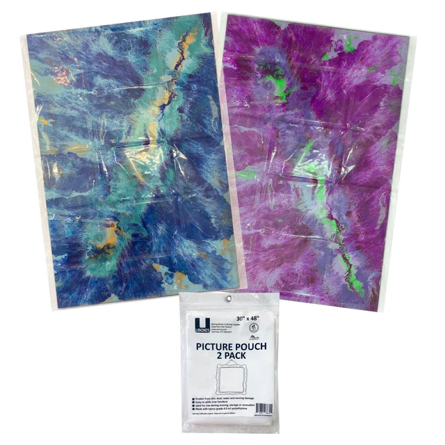 Alt view image 2 of 7 - UBMOVE 2 Pouches for Picture Moving Boxes 30x48" Protect from Dust & Moisture