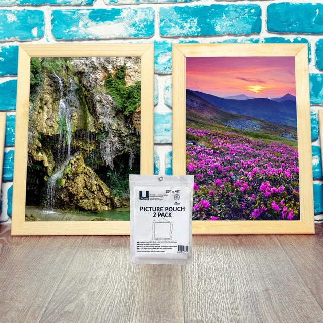 Alt view image 5 of 7 - UBMOVE 2 Pouches for Picture Moving Boxes 30x48" Protect from Dust & Moisture