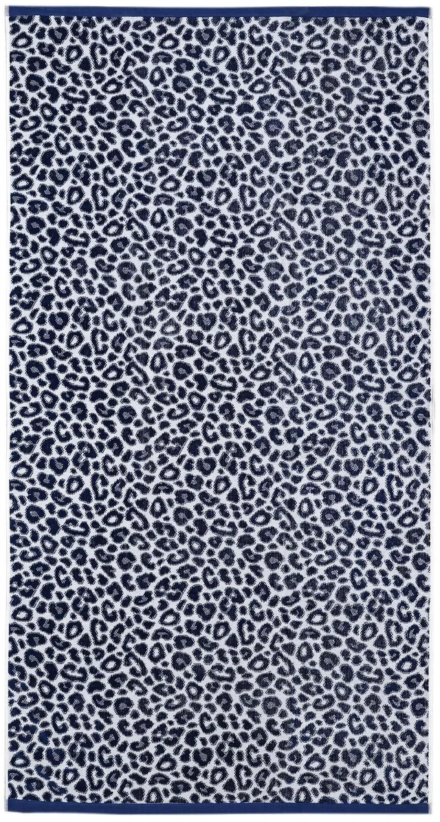 Main image of Mainstays Beach Collection Beach Towel, 36x72in, Leopard Blue