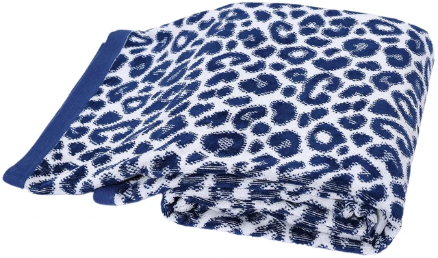 Alt view image 2 of 5 - Mainstays Beach Collection Beach Towel, 36x72in, Leopard Blue