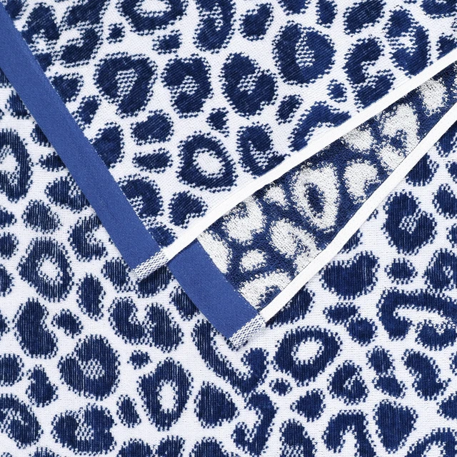 Alt view image 4 of 5 - Mainstays Beach Collection Beach Towel, 36x72in, Leopard Blue
