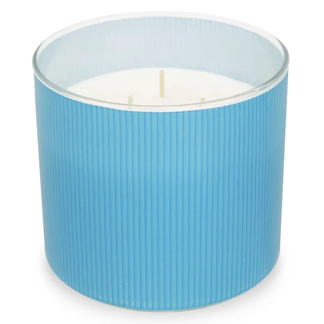 Alt view image 6 of 6 - Mainstays 3-Wick Textured Wrapped Candle, Coconut Coast Fragrance, 14 oz