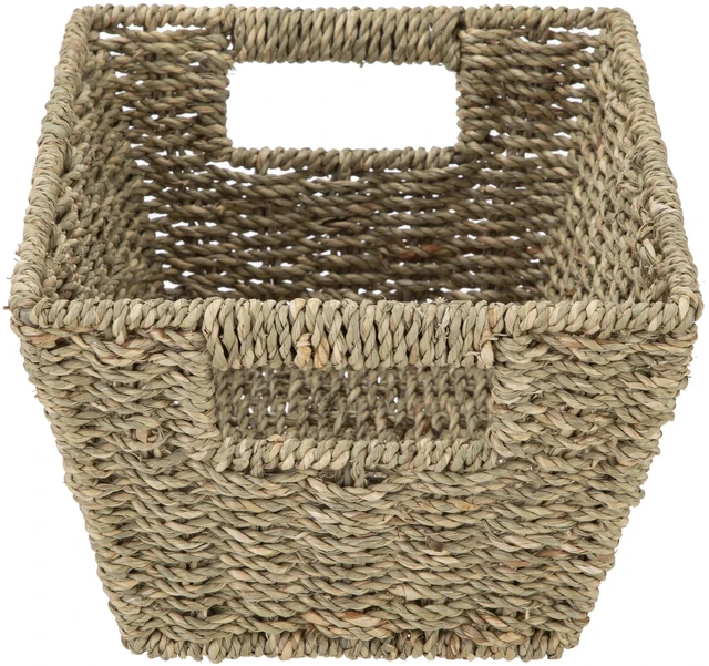 Alt view image 6 of 6 - Mainstays Handwoven Seagrass Rectangle Basket, Natural