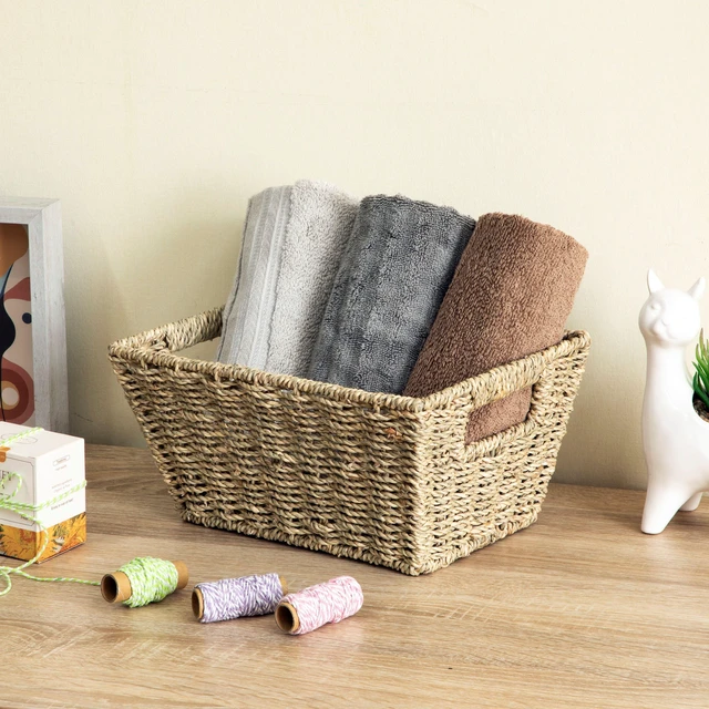 Alt view image 4 of 6 - Mainstays Handwoven Seagrass Rectangle Basket, Natural