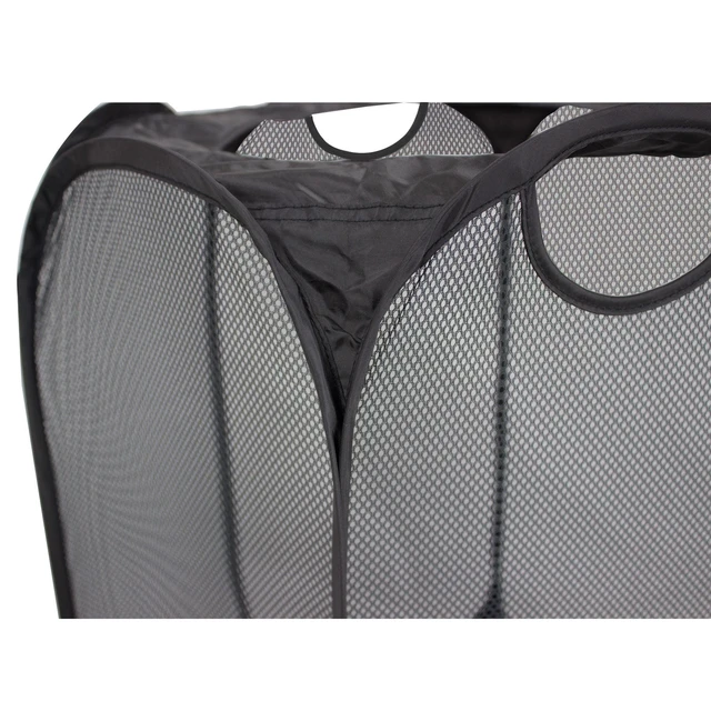 Alt view image 5 of 6 - Pop-Up Hexagon Mesh Laundry Hamper, Black, Mainstays, with Heavy Duty Handles