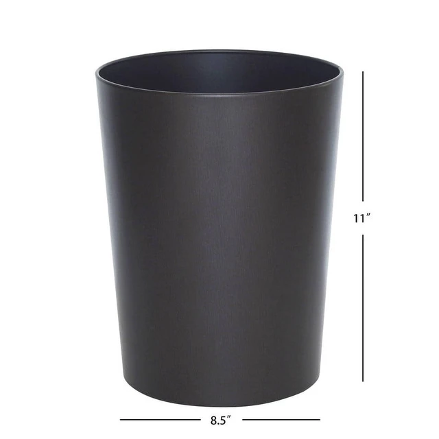 Alt view image 3 of 5 - Mainstays Bronze Metal Bathroom Wastebasket, 2.2gal