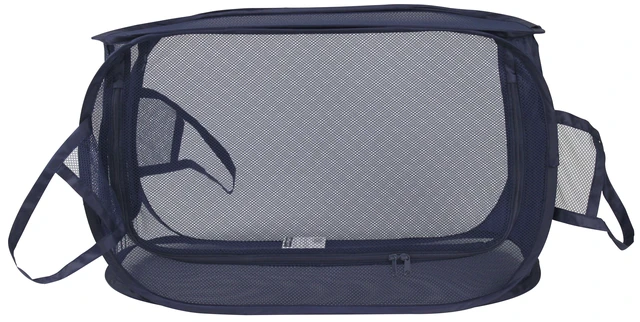 Alt view image 3 of 6 - Mainstays Blue Two-Way Pop-Up Mesh Laundry Hamper with Heavy Duty Handles