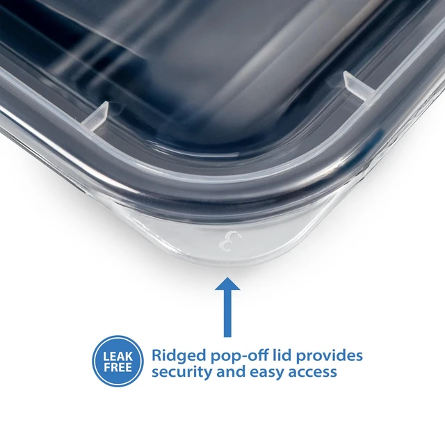 Alt view image 5 of 6 - Mainstays 30-Piece Meal Prep Containers with Lids, BPA-Free, Microwave and Dishwasher Safe