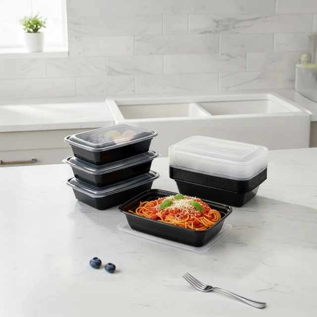 Alt view image 6 of 6 - Mainstays 30-Piece Meal Prep Containers with Lids, BPA-Free, Microwave and Dishwasher Safe