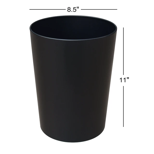 Alt view image 2 of 6 - Mainstays Metal Waste Basket, Black