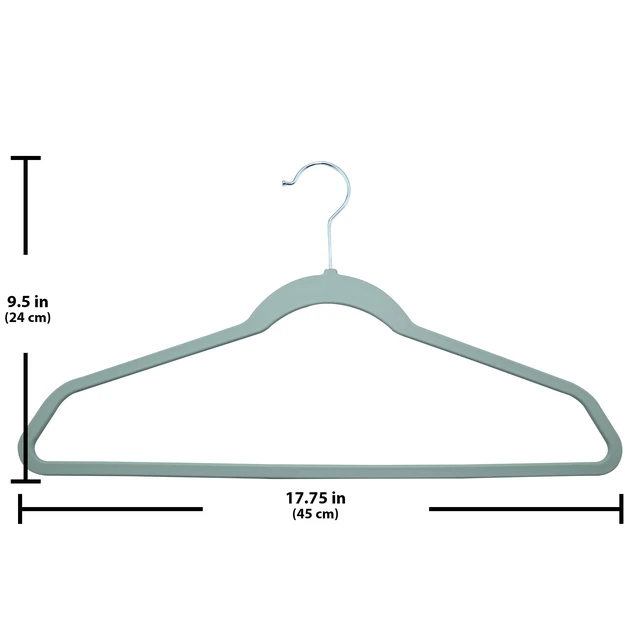 Alt view image 3 of 7 - Better Homes & Gardens Rubber Hangers, Non-Slip, 10 Pack, Green River, Rubberized