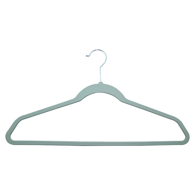 Alt view image 4 of 7 - Better Homes & Gardens Rubber Hangers, Non-Slip, 10 Pack, Green River, Rubberized