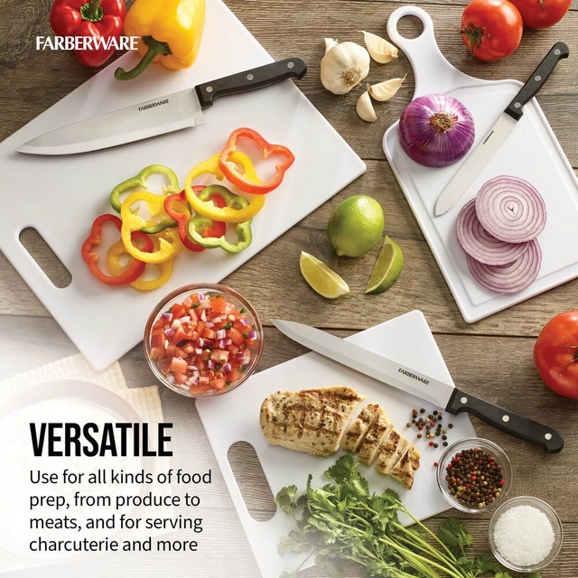 Alt view image 4 of 5 - Farberware 3-Piece Essential Poly Kitchen Cutting Board Set