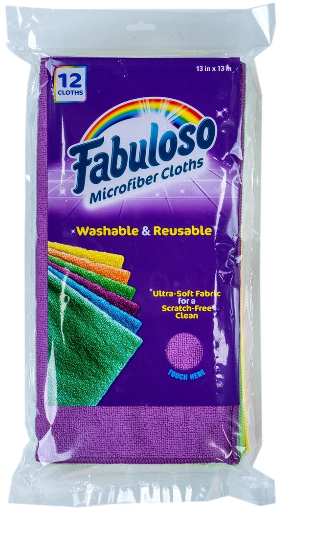Main image of Fabuloso Rainbow Microfiber Cleaning Cloths 12PK