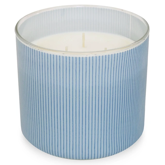 Alt view image 2 of 6 - Mainstays 14oz 3-Wick Salted Driftwood Textured Wrapped Candle