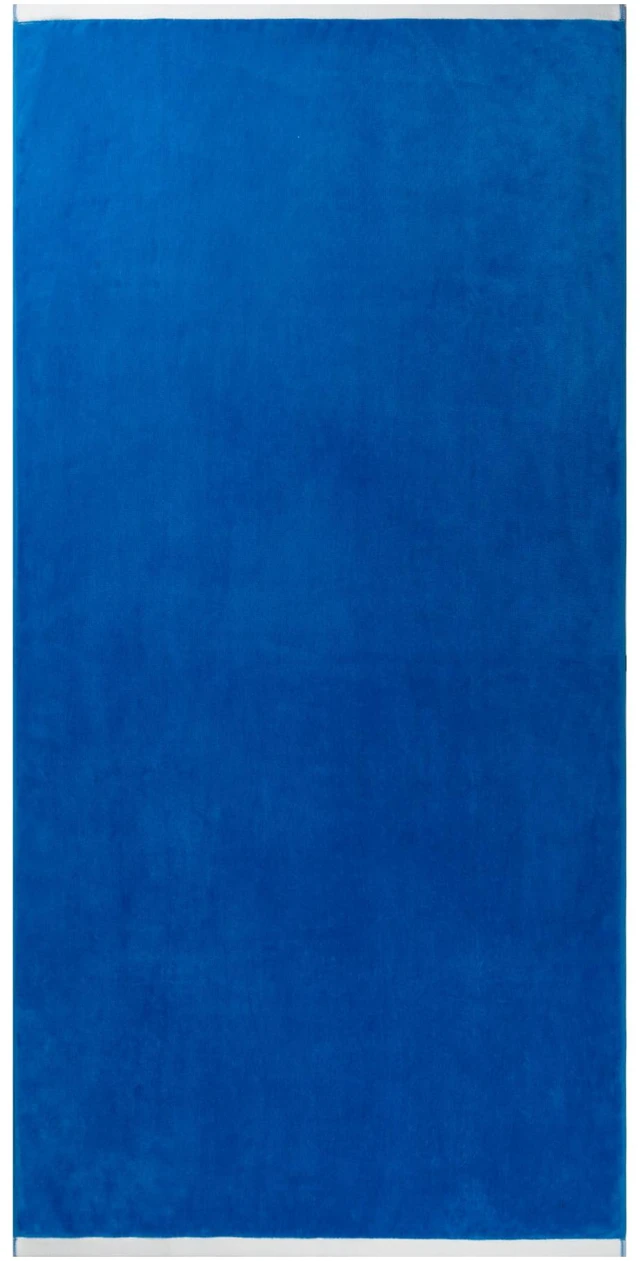 Main image of Mainstays Summer Vibes Beach Towel, Cotton-Blend, Reversible Blue, 72in x 36in