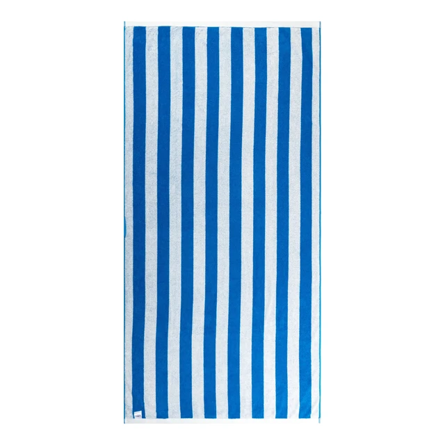 Alt view image 6 of 6 - Mainstays Summer Vibes Beach Towel, Cotton-Blend, Reversible Blue, 72in x 36in