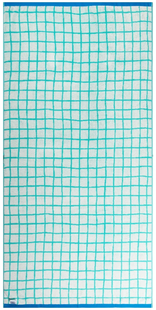 Alt view image 6 of 6 - Mainstays Summer Vibes Beach Towel 72 x 36 in, Cotton-Blend, Checkered Teal