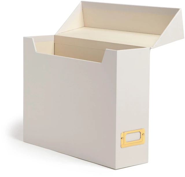 Main image of U Brands Flip Top File Organizer Box, 9.4 x 3.7 x 13 in, Beige, Freestanding