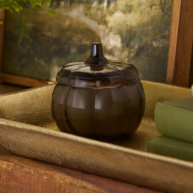 Alt view image 2 of 6 - Better Homes & Gardens 5oz Glass Pumpkin Jar Candle, Brown Butter Pumpkin