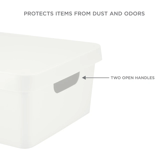 Alt view image 2 of 4 - Simplify 3.74gal Plastic Storage Boxes, White