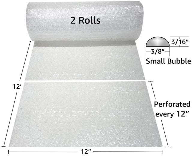 Alt view image 4 of 5 - UBMOVE Bubble Roll 12"x24ft, 3/16" Perf Every 12", Small Wrap
