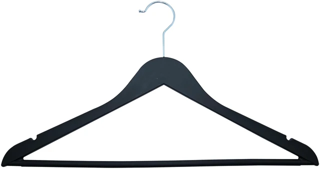 Alt view image 4 of 6 - Better Homes & Garden Non-Slip Rubber Hangers for Any Clothing Type, Rich Black, 5 Count