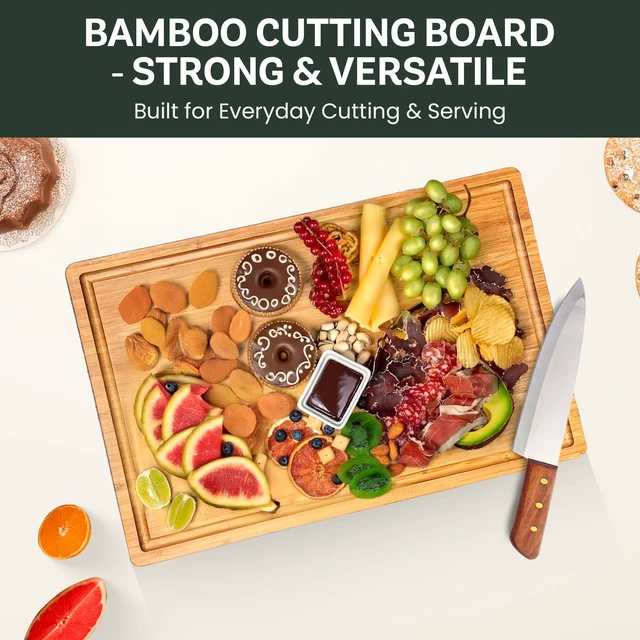 Alt view image 4 of 6 - Bambsi Bamboo Cutting Board 8" x 5" Extra Small