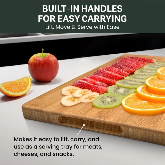 Alt view image 5 of 6 - Bambsi Bamboo Cutting Board 8" x 5" Extra Small