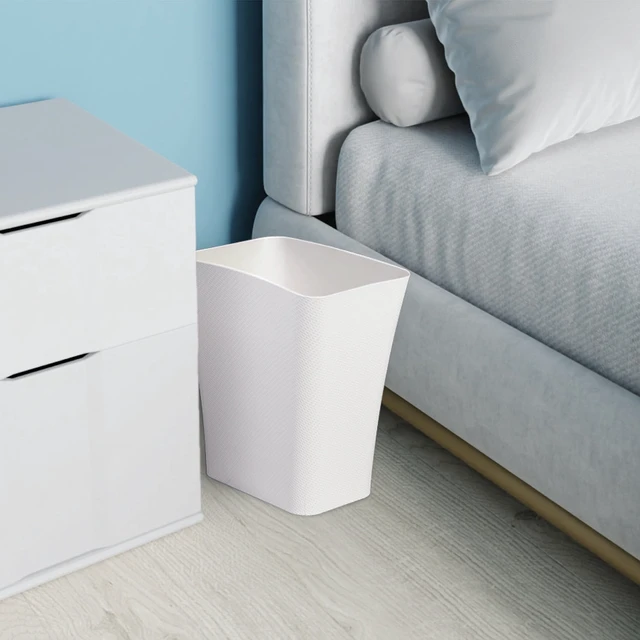 Alt view image 3 of 5 - CLOROX Bathroom Trash Can 3.1Gallon Anti-Microbial Small Garbage Bin No Lid White
