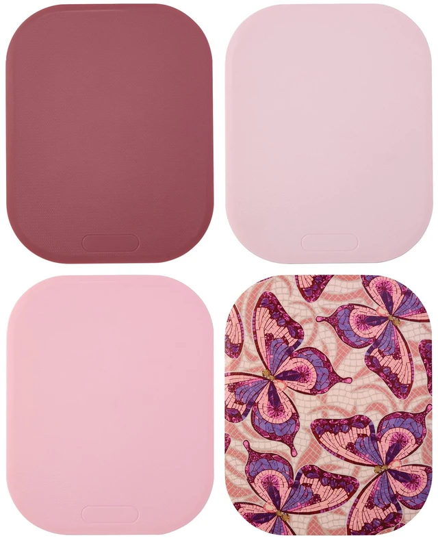 Main image of Dolly Parton Plastic 4-Piece Cutting Mat Set, Assorted Colors, for Food Prep