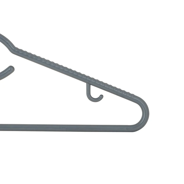 Alt view image 3 of 4 - Laundry 360 Swivel Neck Plastic Hangers 5-Pack, Grey