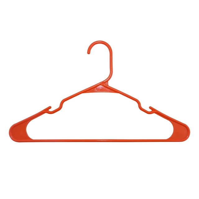 Alt view image 4 of 4 - Closetselect Plastic Notched Adult Hangers, Bright Orange, 50 Count