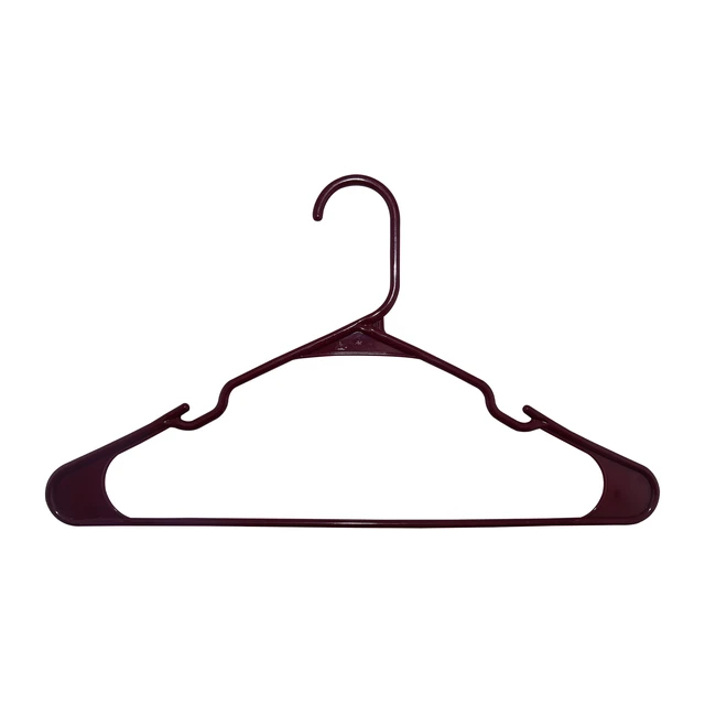 Alt view image 4 of 4 - Closetselect Maroon Supreme Plastic Notched Adult Hangers, 50 Count