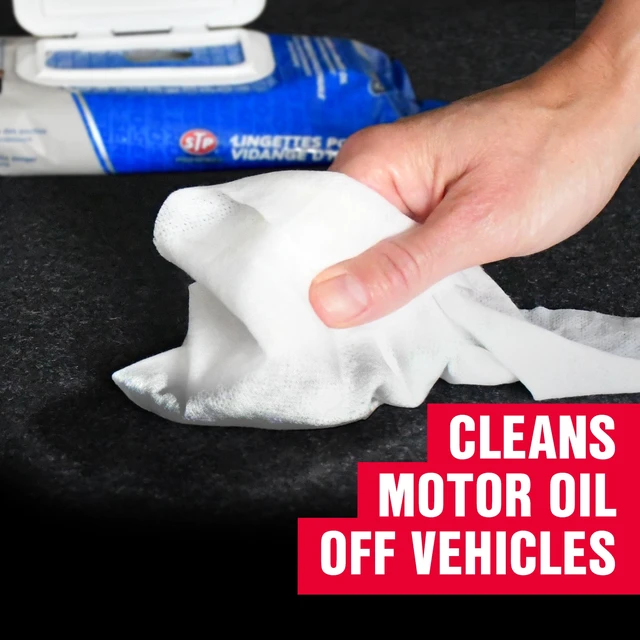 Alt view image 6 of 6 - STP Pro-Series Oil Change Wipes, 30 Ct, Oil Spill Cleanup, Engine Care & Garage Cleaning Cloths