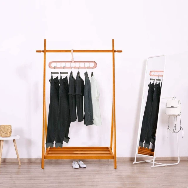 Alt view image 2 of 2 - Haitral 9-Hole Plastic Magic Hangers, 8-Pack
