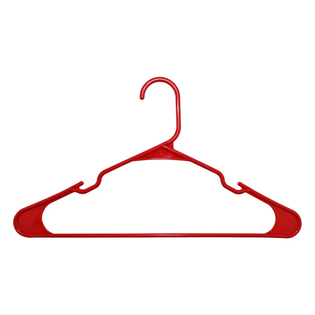 Alt view image 3 of 5 - Closetselect Plastic Notched Hangers 50 Count, Red Engine