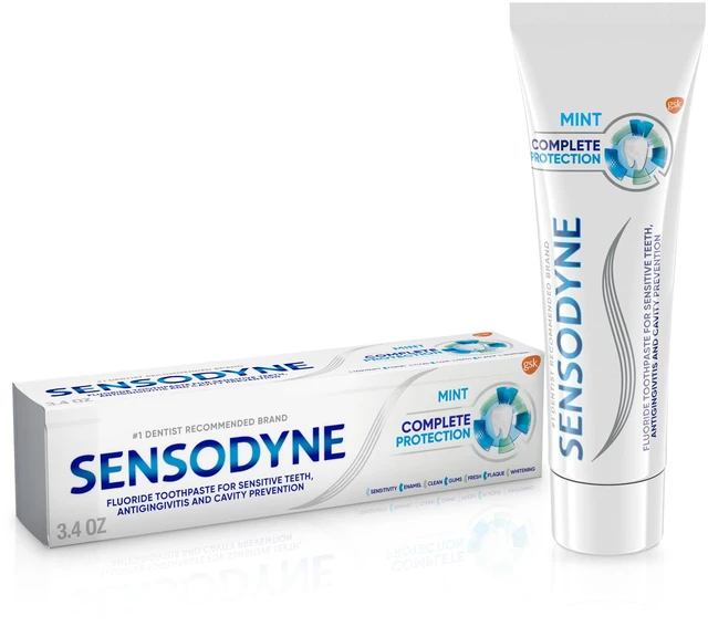 Main image of Sensodyne Complete Protection Sensitive Toothpaste, Mint, 3.4 Oz, for Adults