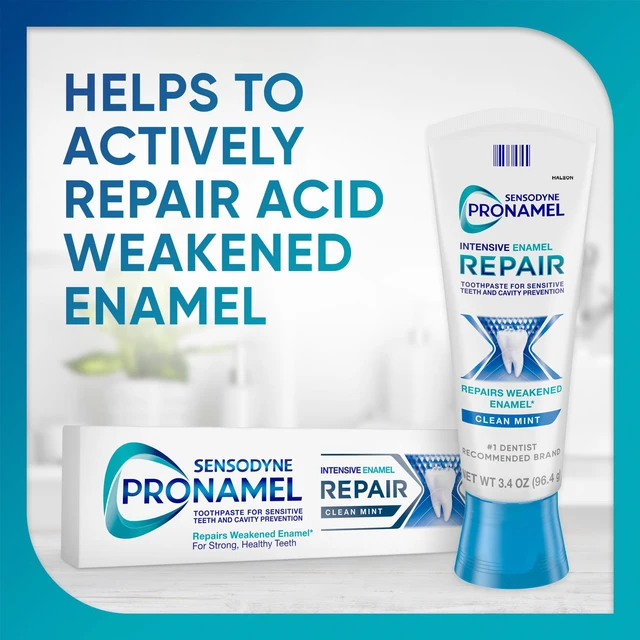 Alt view image 3 of 5 - Sensodyne Pronamel Intensive Enamel Repair Sensitive Toothpaste, Clean Mint, 3.4oz