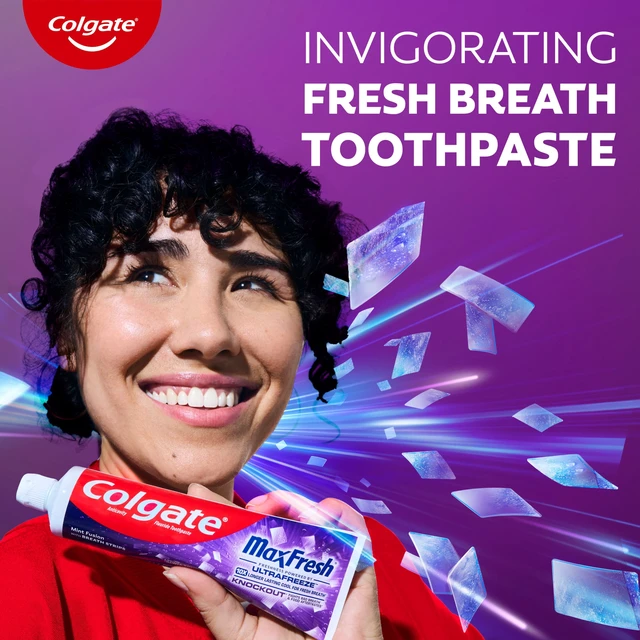 Alt view image 3 of 6 - Colgate MaxFresh Knockout Mint Toothpaste, 3 Pack, 6.3oz