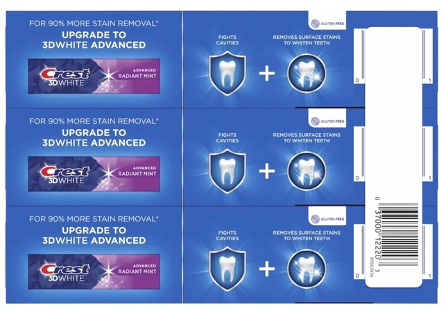 Alt view image 4 of 7 - Crest Plus Baking Soda and Peroxide Whitening Toothpaste, Fresh Mint, 5.7 oz, Pack of 3