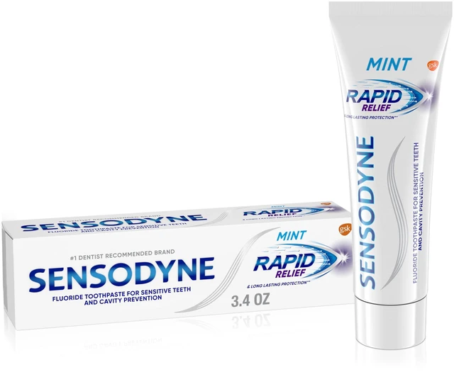Main image of Sensodyne Rapid Relief Sensitive Toothpaste Mint 3.4 Oz for Adults