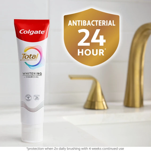 Alt view image 5 of 6 - Colgate Total Active Prevention Whitening Charcoal Toothpaste, Mint, 5.1 oz