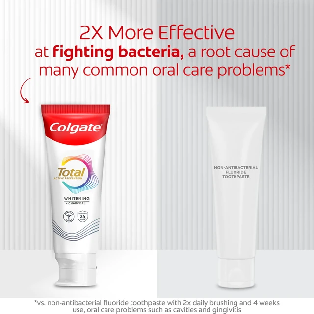 Alt view image 3 of 6 - Colgate Total Active Prevention Whitening Charcoal Toothpaste, Mint, 5.1 oz