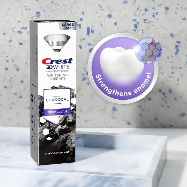 Alt view image 5 of 5 - 3D White Whitening Therapy Charcoal Deep Clean Invigorating Mint Toothpaste, 4.6oz