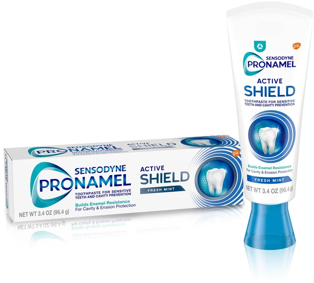 Main image of Sensodyne Pronamel Active Shield Enamel Toothpaste, Fresh Mint, 3.4 Oz