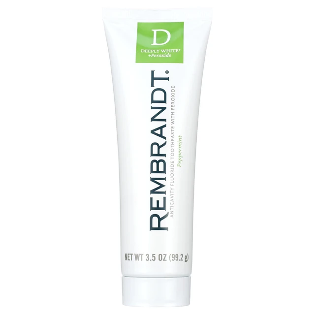 Alt view image 3 of 6 - Rembrandt Deeply White and Peroxide Whitening Toothpaste, Peppermint, 3.5 oz, 2 Pack