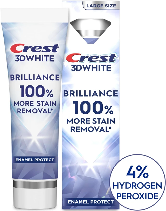 Main image of Crest 3D White Brilliance Pro Enamel Protect Teeth Whitening Toothpaste, 3.9 oz