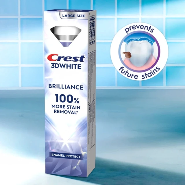 Alt view image 4 of 5 - Crest 3D White Brilliance Pro Enamel Protect Teeth Whitening Toothpaste, 3.9 oz