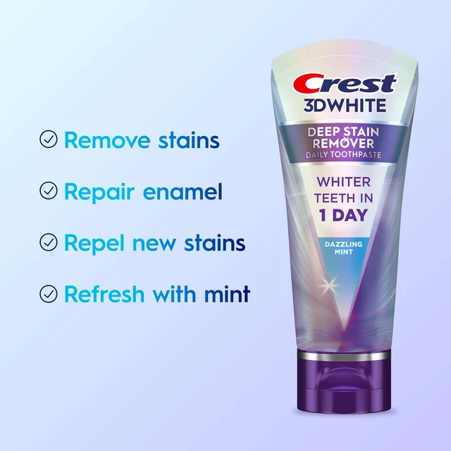 Alt view image 4 of 5 - Crest 3DWhite Brilliance Deep Stain Remover Dazzling Mint Toothpaste, 2.1oz